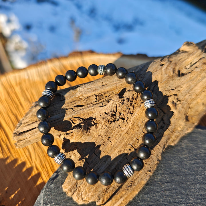 Edelstein Armband NEUTRALISATION Schungit 6mm S925