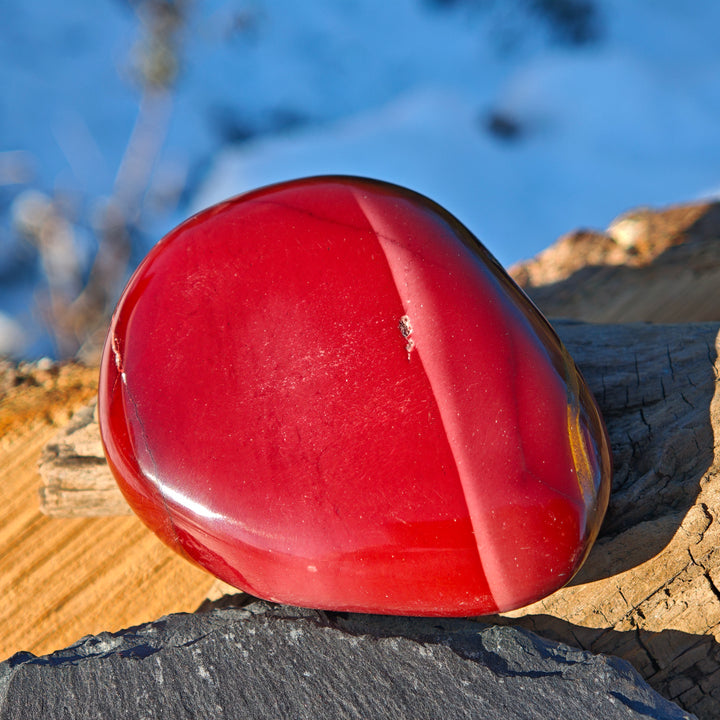 Mookait Jaspis (Lebenskraft - Lebendigkeit) Handschmeichler (4)
