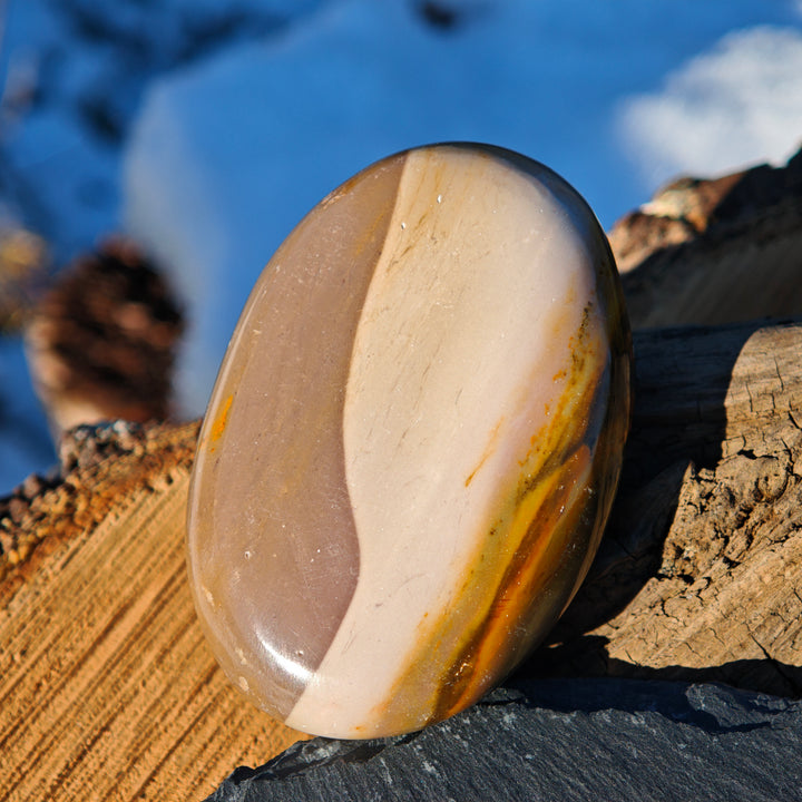 Mookait Jaspis (Lebenskraft - Lebendigkeit) Handschmeichler (2)