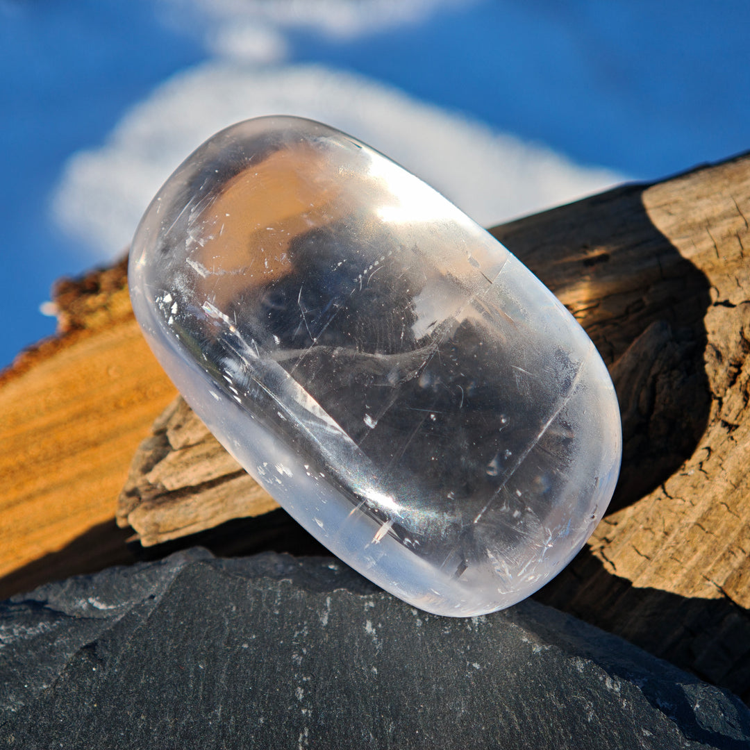 Calcit klar (Entwicklung-Geistesklarheit) Handschmeichler 7 zur Auswahl