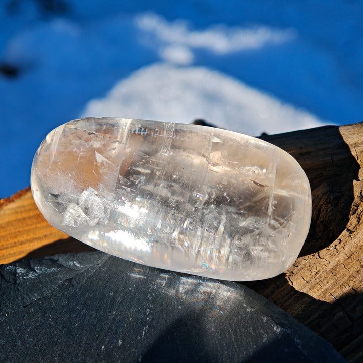 Calcit klar (Entwicklung-Geistesklarheit) Handschmeichler 7 zur Auswahl