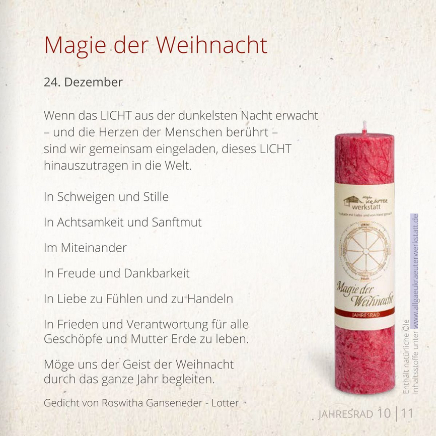 MAGIE DER WEIHNACHT - Allgäuer Heilkräuter Kerze