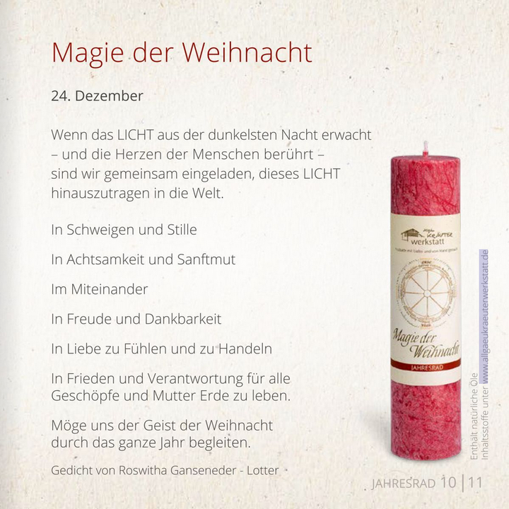MAGIE DER WEIHNACHT - Allgäuer Heilkräuter Kerze
