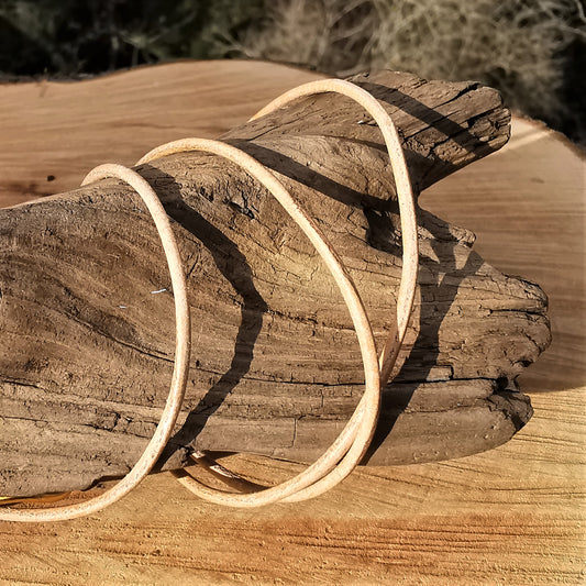 Lederband Rind vegetabil natur 2mm