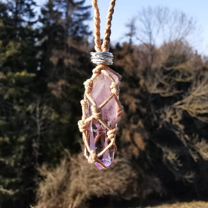 Amethystspitze Vera Cruz! von Hand geflochten mit S925 Perle