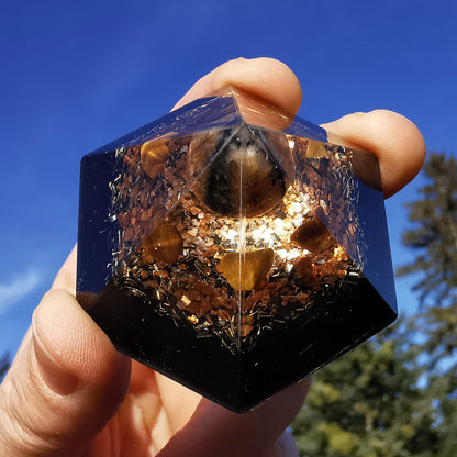 Orgone Hexagonal Pyramide PSYCHISCHES SCHUTZSCHILD 5cm
