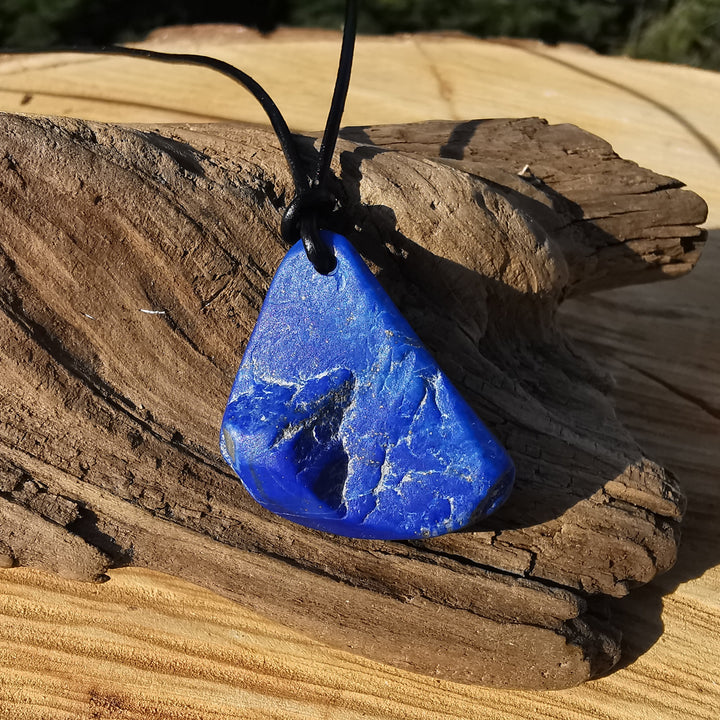 Lapislazuli Anhänger gebohrt naturbelassen