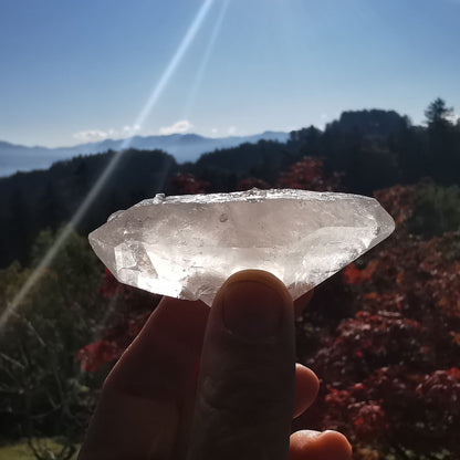 Bergkristall-Spitze Himalaya Speicherquarz Doppelender TOP Stück (1)